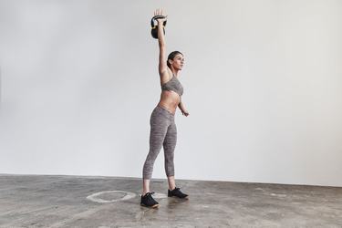Nobull Crop Melange Women's Tights Grey | Australia (HU8103)